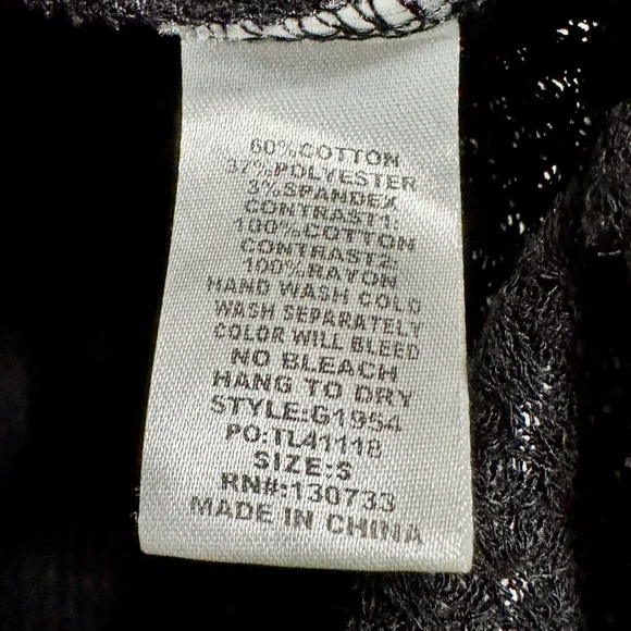 Umgee Oversized Waffle Knit Ballon Sleeve Mixed Media Bohemian Blouse Top - Picture 10 of 10